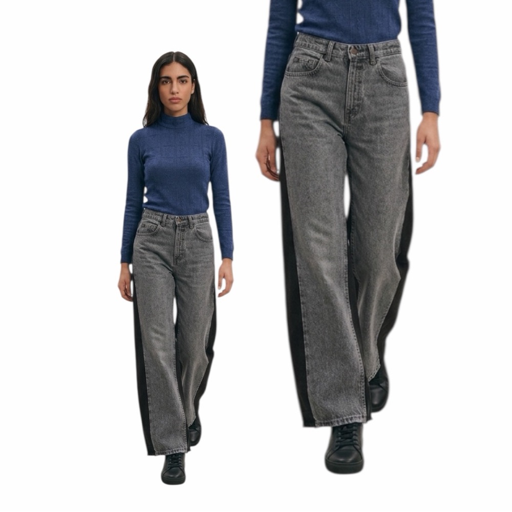 Levi’s 531 Reworked Jeans – Grey/Black Panel (One of One)